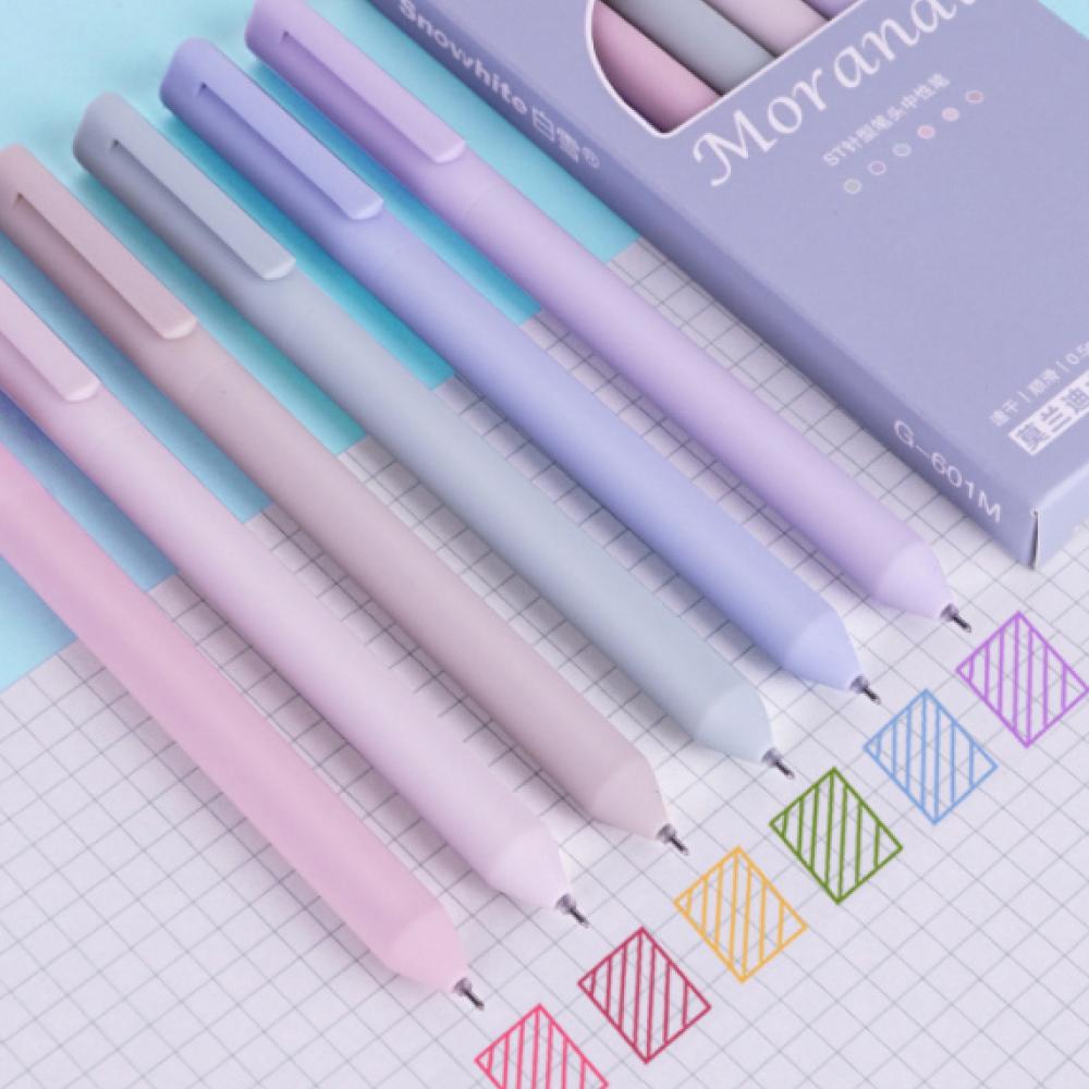 코코 파스텔 빈티지 컬러 다꾸 젤펜 6종 소프트 볼펜 세트
