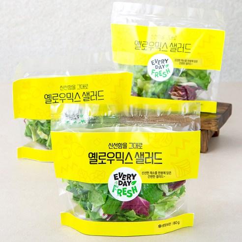 신선함을 그대로 옐로우믹스 샐러드, 80g, 3팩 - 델리 | 쿠팡