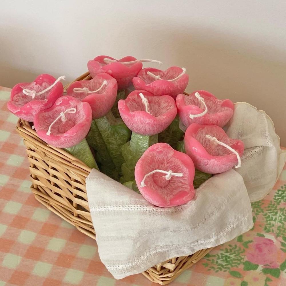 하우올리 꽃 한송이 선물 오브제 겨울캔들 크리스마스선물