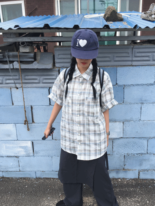 POCKET CHECK OVER SHIRT (4 color)