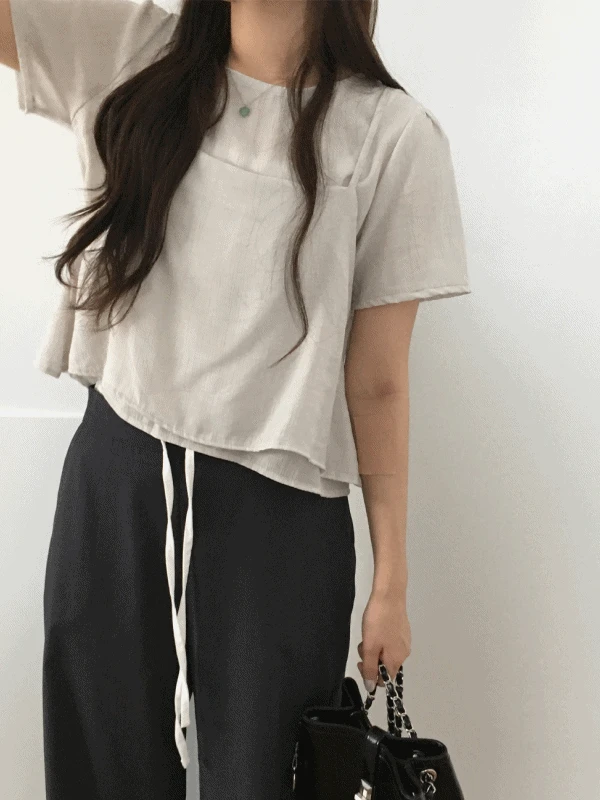 [뷔스티에set] 디어 반팔블라우스
