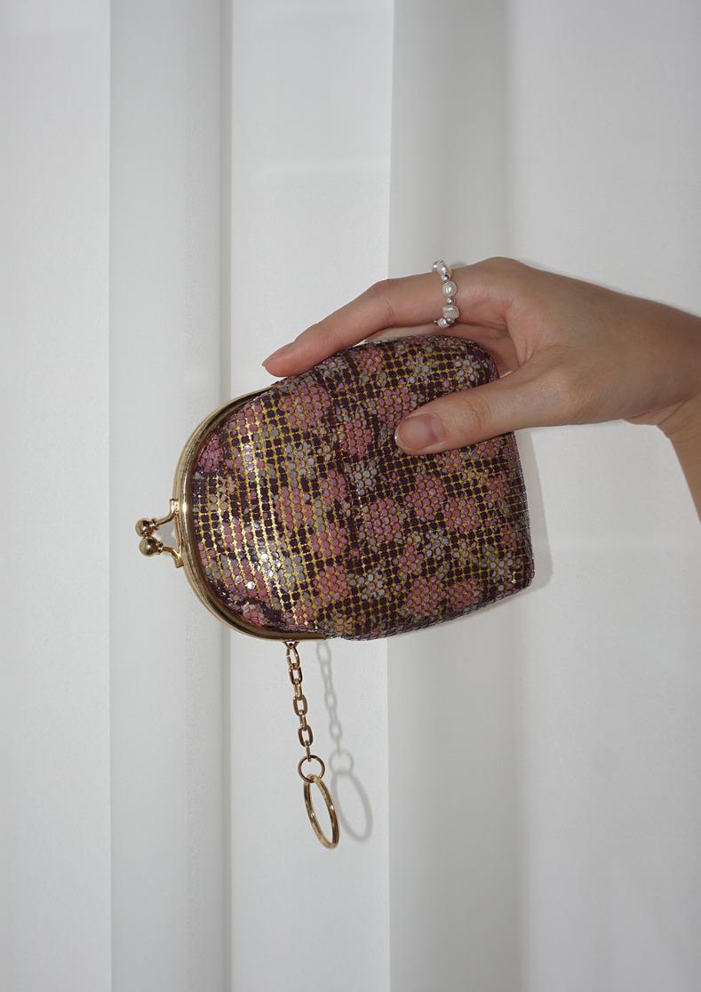 [ACC]gold flower pattern pouch/미니파우치/파우치/동전지갑