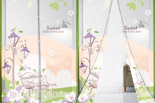 [10%쿠폰]현관 방문 모기장 디자인 (공원) 방충망 미세 문발 모기 차단