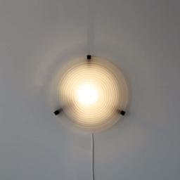 1990s IKEA Black glass ceiling and wall lamp