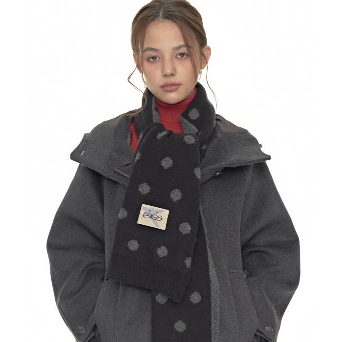 도트 니트 머플러 - 4컬러