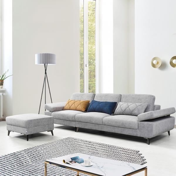 심플리 이지클린 조야원단 리프트형 등받이 기능성 4인 소파 (스툴별매, 쿠션포함) - 2color