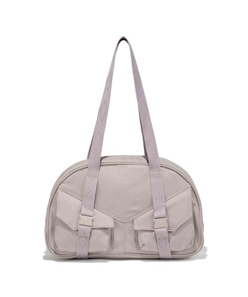 RHOMBUS BOWLING BAG_LIGHT PINK GREY