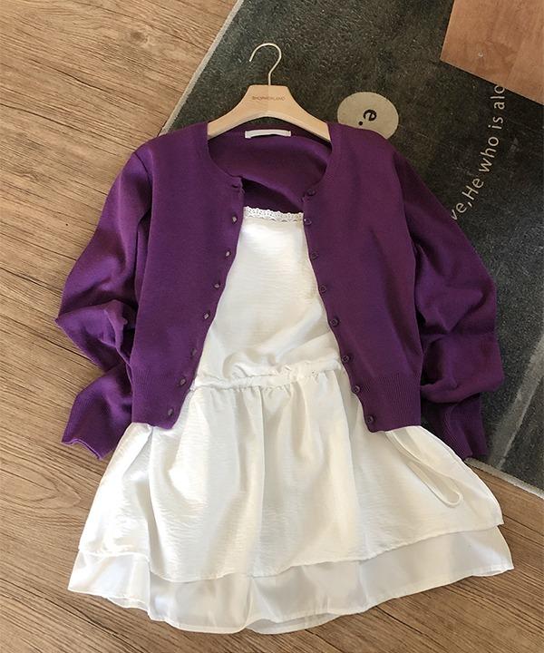 [봄신상][벚꽃룩][베이직] 로보 라운드 니트 가디건 (10color)