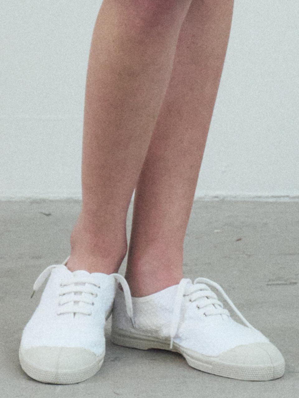 TENNIS LACET WAFFLE - WHITE