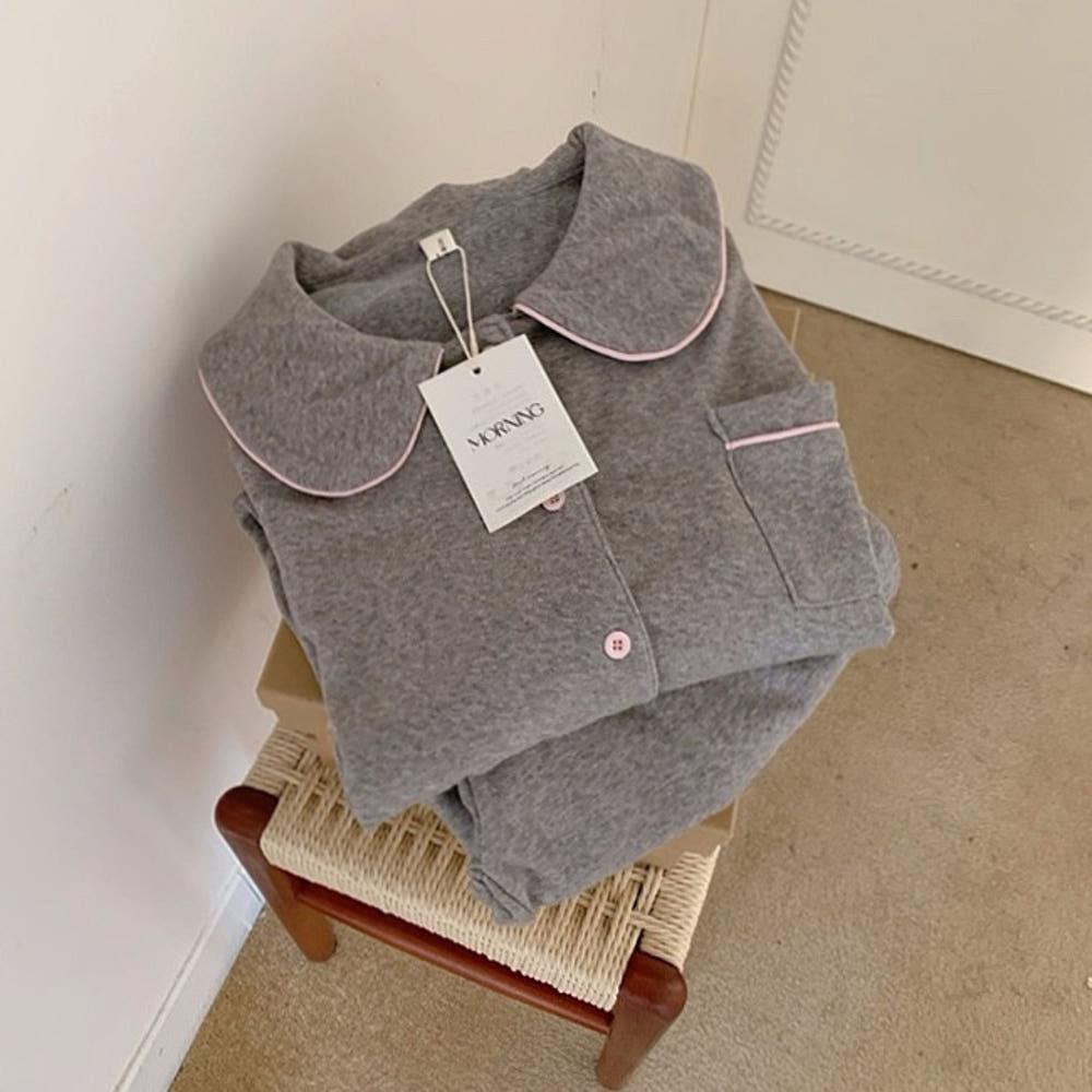 여성 기모잠옷 티파니 긴팔파자마세트 따뜻한 홈웨어 자취선물