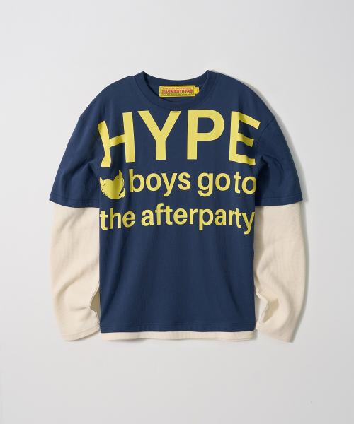 Hype People Waffle Layered Longsleeve (NAVY)