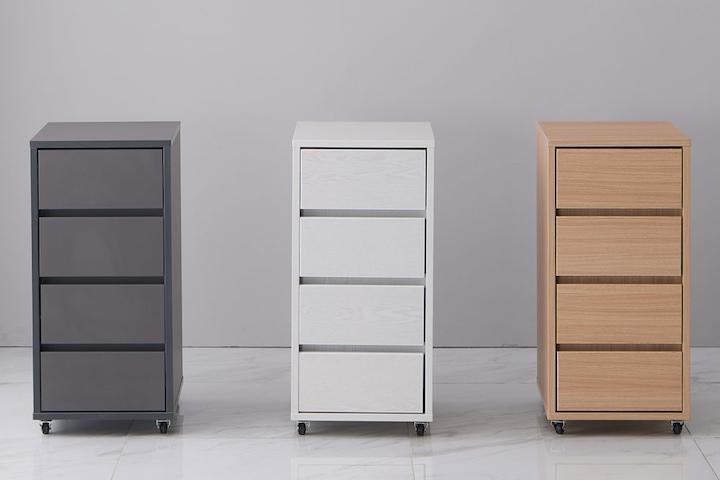 리움 이동식4단 수납장 3colors