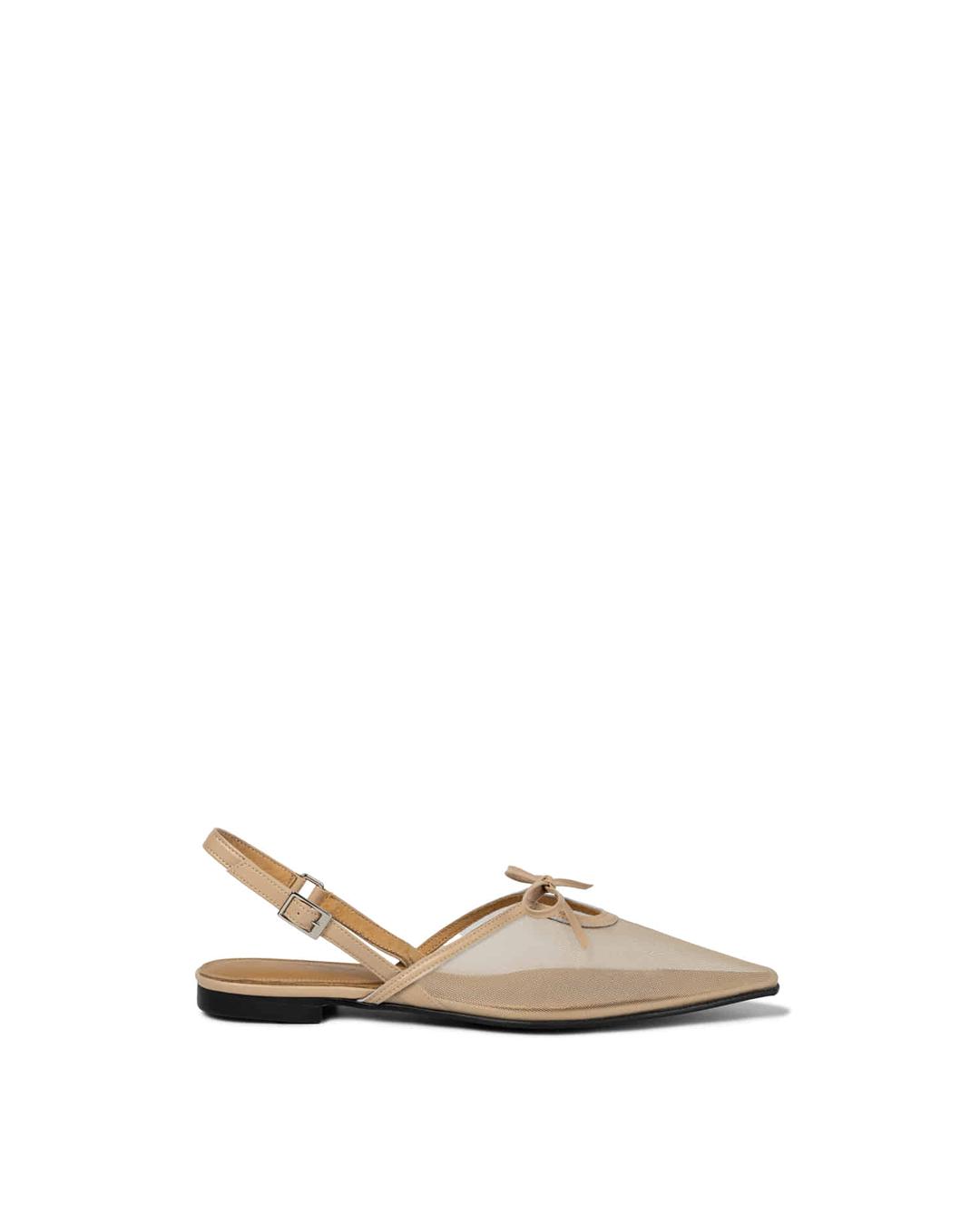 POINTED RIBBON FLATS_BEIGE