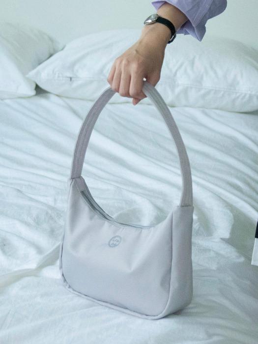 nylon mini hobo bag_cool grey