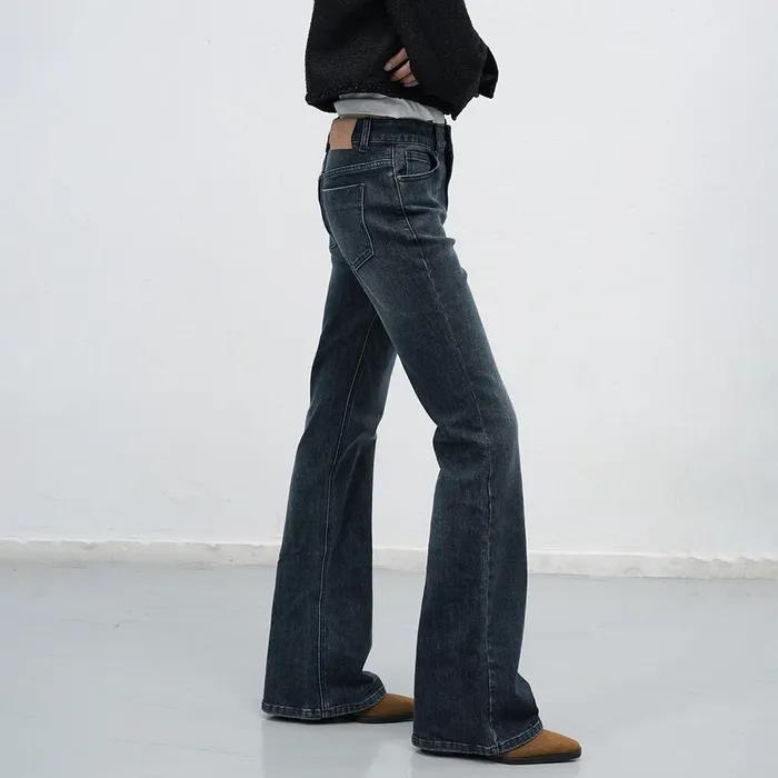 WOMAN 부츠컷 워싱 데님팬츠 [DARK NAVY] / WBE3L11509