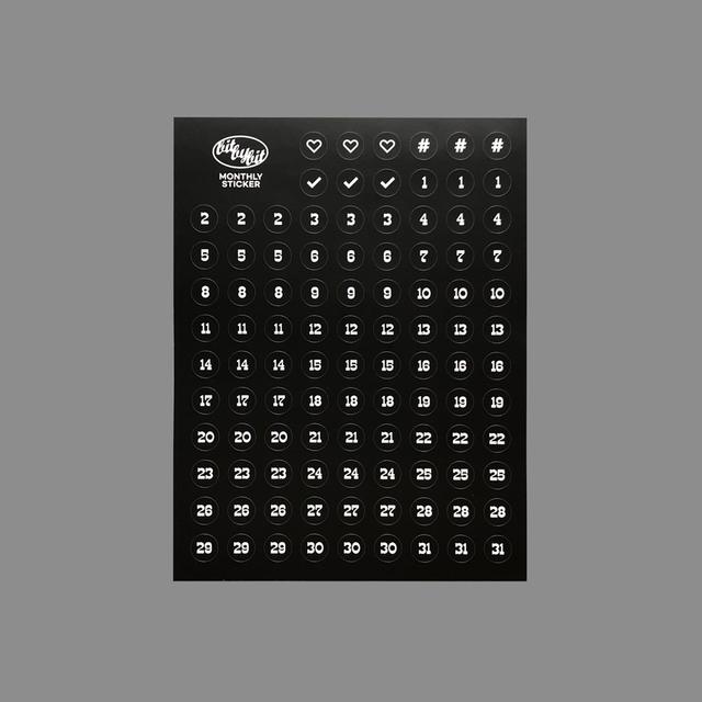 Monthly Sticker_Black