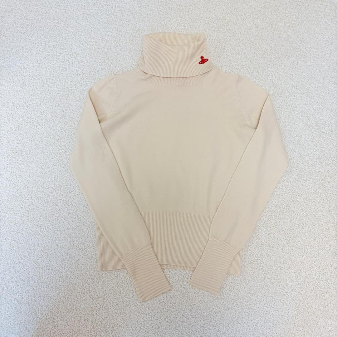 비비안웨스트우드 레드라벨 하이넥 니트 아이보리 | 후루츠패밀리