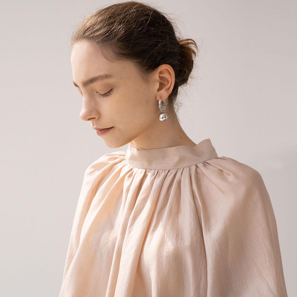 Gathered Neck Blouse Toast