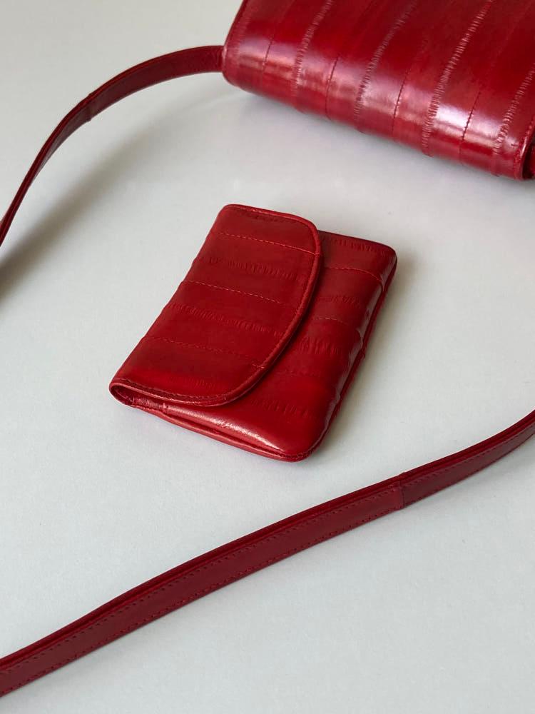 (앤디앤) 크루아상 미니지갑 - 로지 레드