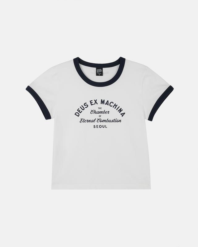 W. Script Address Ringer Tee_White