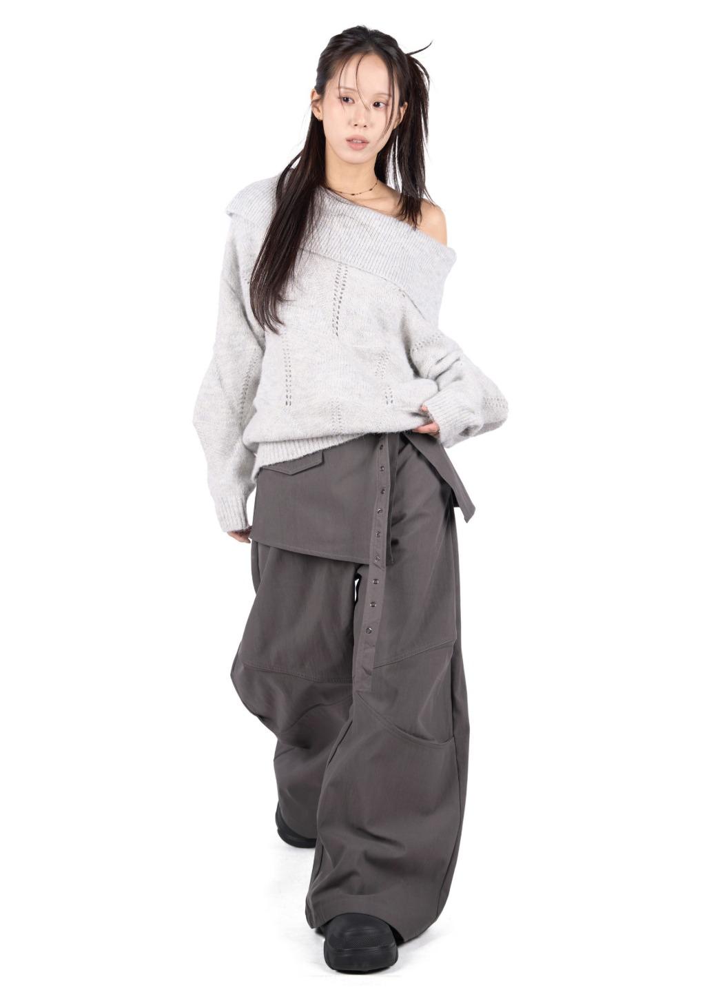 릿킴 EYELET BELTED PINTUCK PANTS (winter)*일주일 소요*