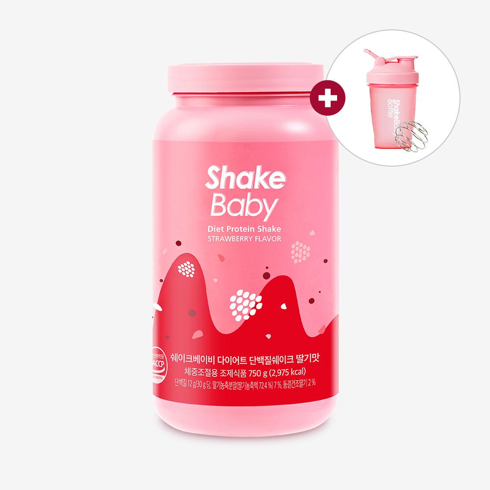 쉐이크베이비 다이어트 단백질 체중조절 쉐이크 맛있는 식사대용 식단 음식 딸기맛 750g