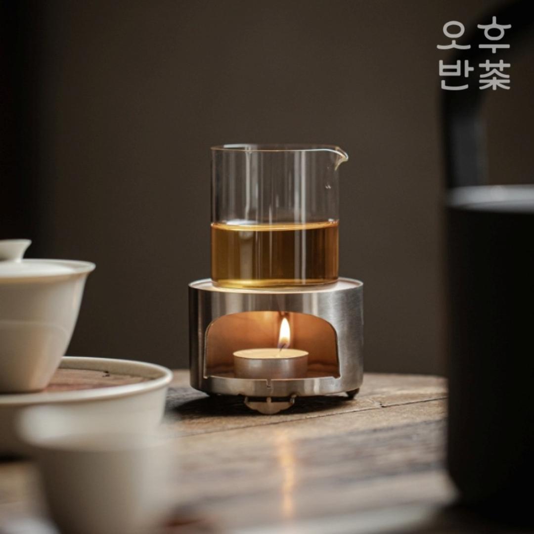 스테인리스 모던 티워머 차 티팟 워머