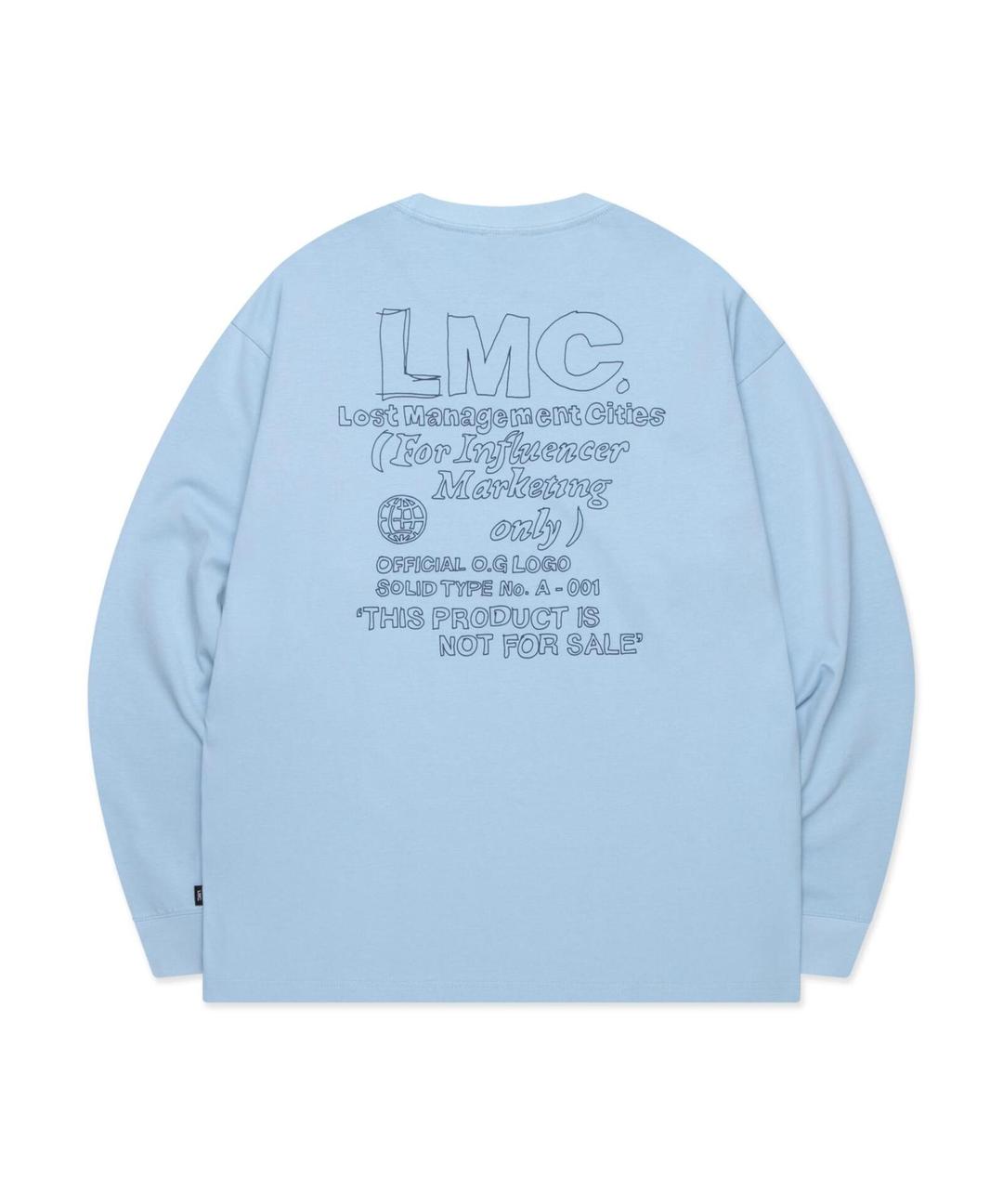 [ +10% MIDSALE10 ] FN DOODLE LONG SLV TEE light blue