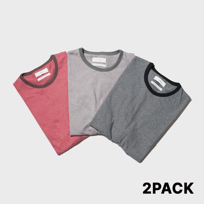 [2pack] Multi Stripe T Shirts - 7 Color