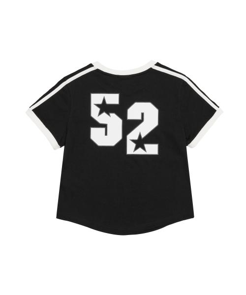 A NUMBERING LINETAPE TEE BLACK