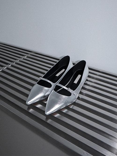 [3월 이후 출고] SHINE TOE FLAT SHOES, 2color