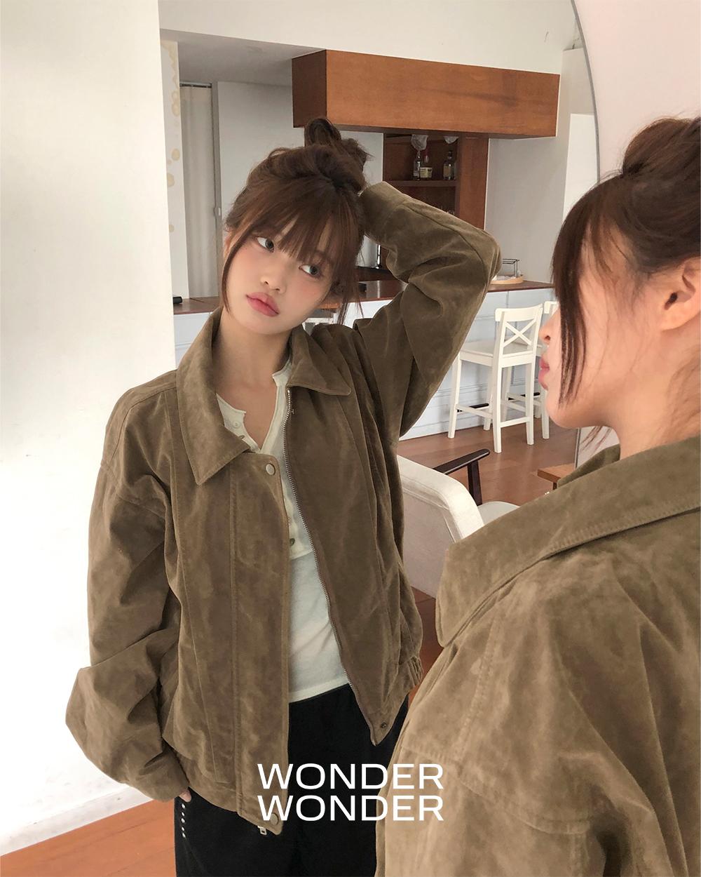 원더원더 [스웨이드ver 추가✨/MADE] 세터 빈티지 워싱 절개 박시 레더 자켓