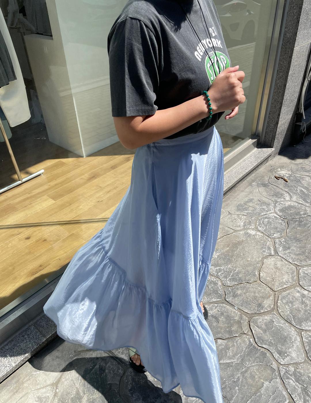 맥시 썸머 밴딩 스커트