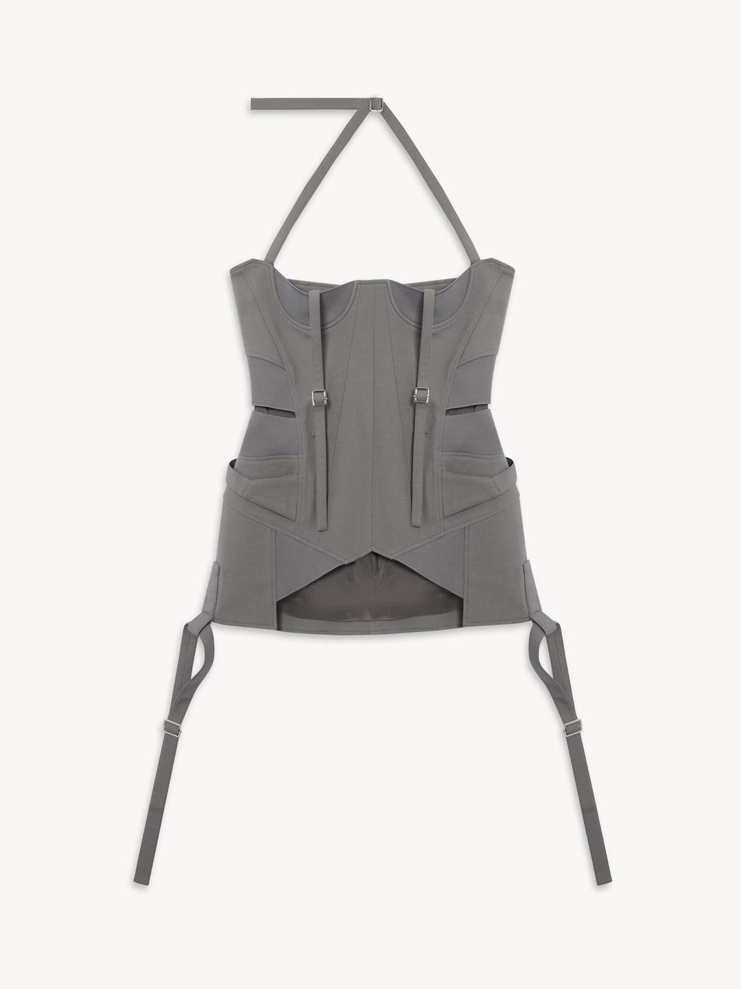 Lethal Corset Dress Grey - 10