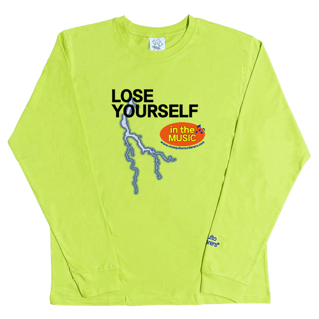 LOSE YOURSELF in the music LONG-SLEEVED (Lime)
