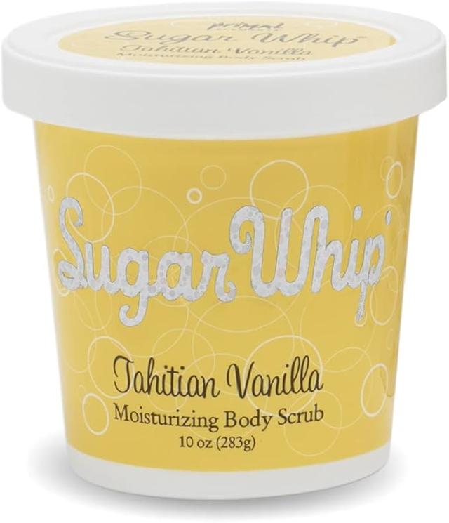 Primal Elements Sugar Whip Exfoliating Scrub, Body and Face Cleanser for Silky Smooth, Moisturize All Skin Types, 10 Oz, Tahitian Vanilla, 10 Ounce