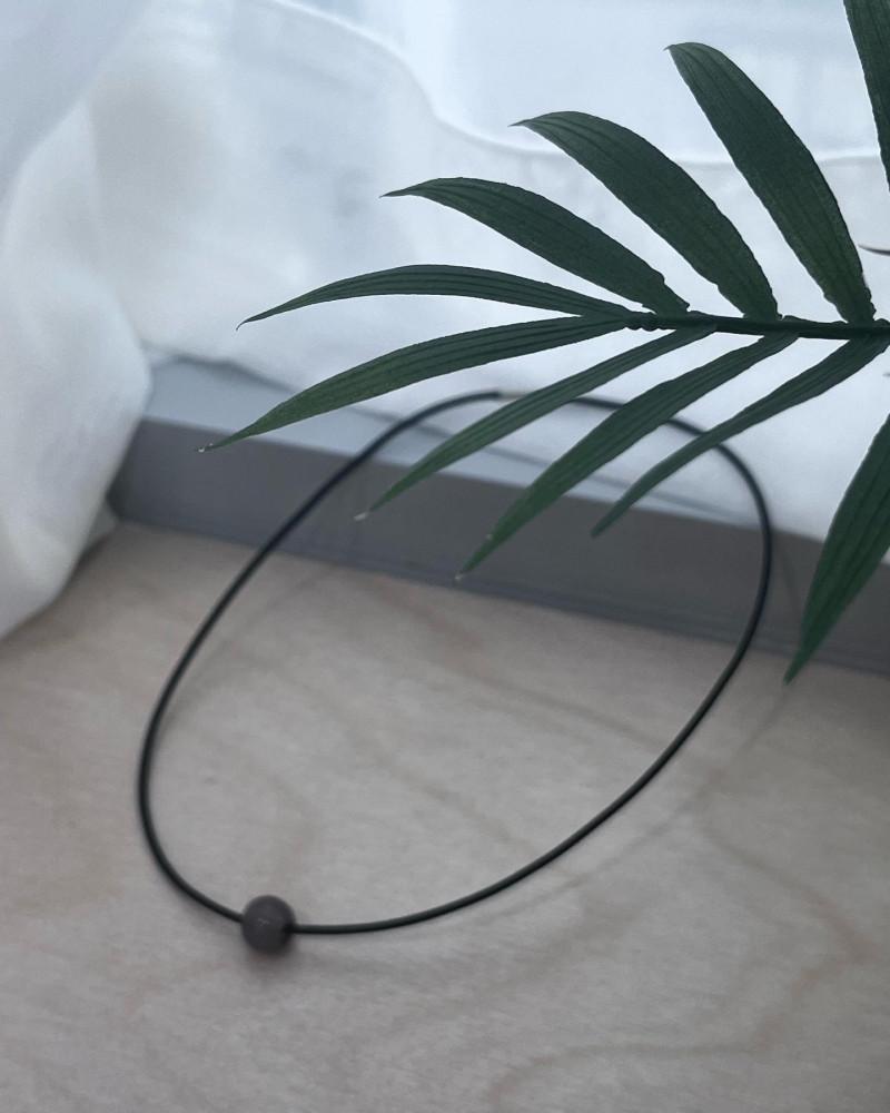 [Beach Glass (Grey ver)] 그레이 원석 목걸이