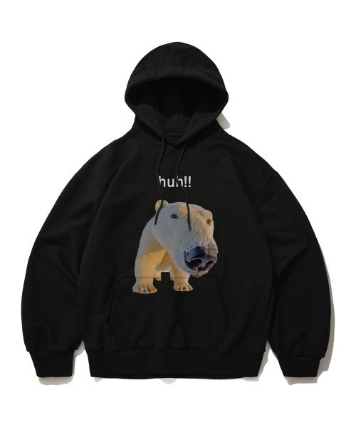 HUH!! HOODIE [BLACK]