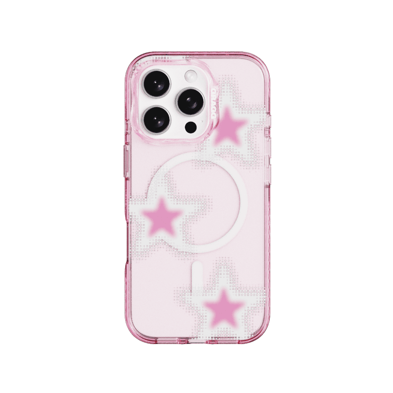 MAGSAFE LAYERS FRAME CASE CLEAR PINK - FADE POINT STAR