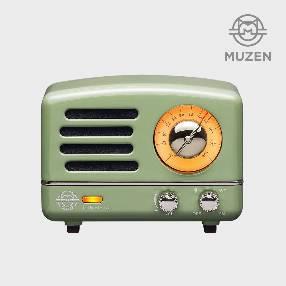뮤젠 OTR 메탈 Muzen FM라디오 블루투스 스피커 (올리브그린)