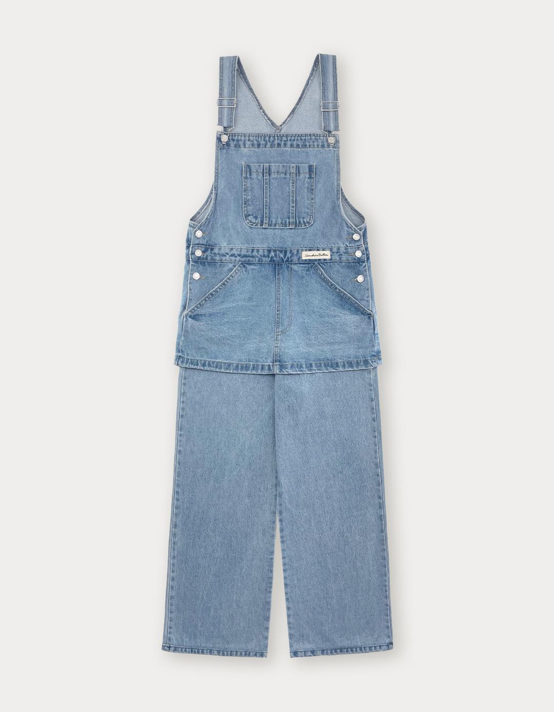 3rd / 6.5 출고 Combi Denim Overall - Middle Blue