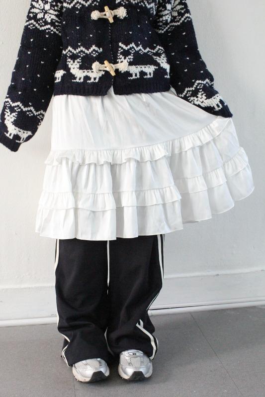 silky frill midi sk (2color)