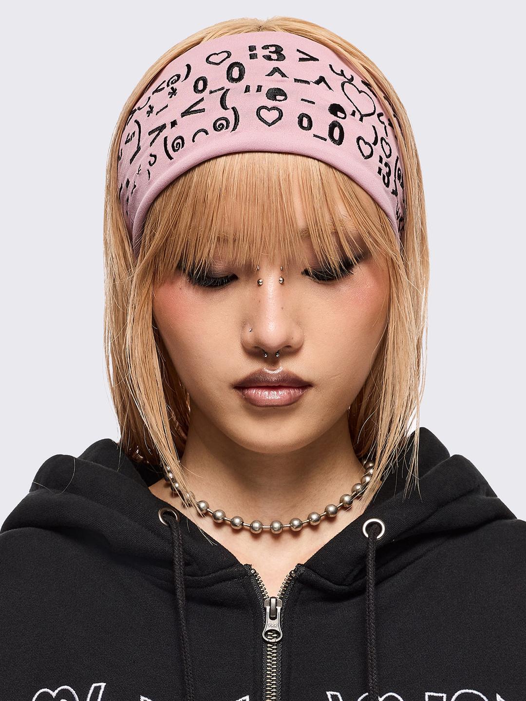 Girl Brain Pink Headband - One Size / Pink