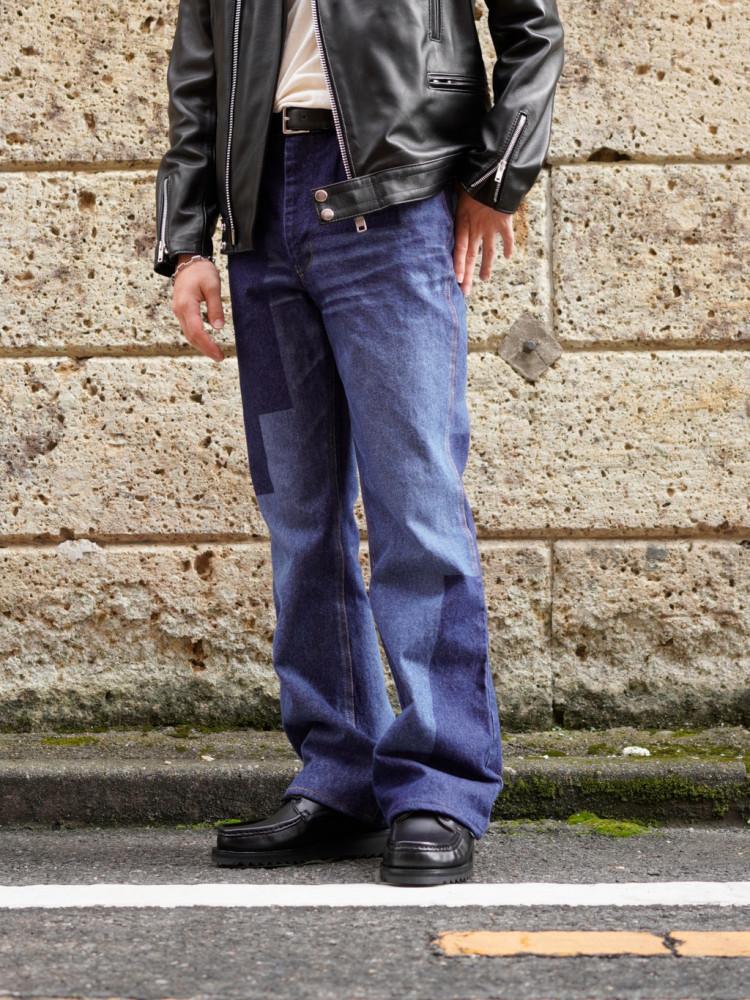 니들스 NEEDLES Boot-Cut Jean - 14oz Denim / Glitch Stitch 23F/W