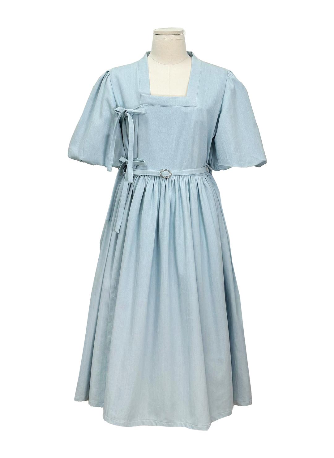 25 방령깃 데님 철릭원피스