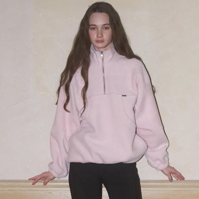 [29CM 단독]FLEECE HALF ZIP UP - PINK