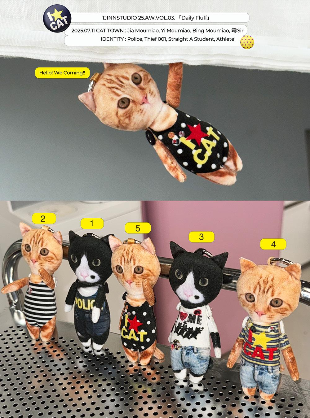 Cat Doll Keyring (5color)