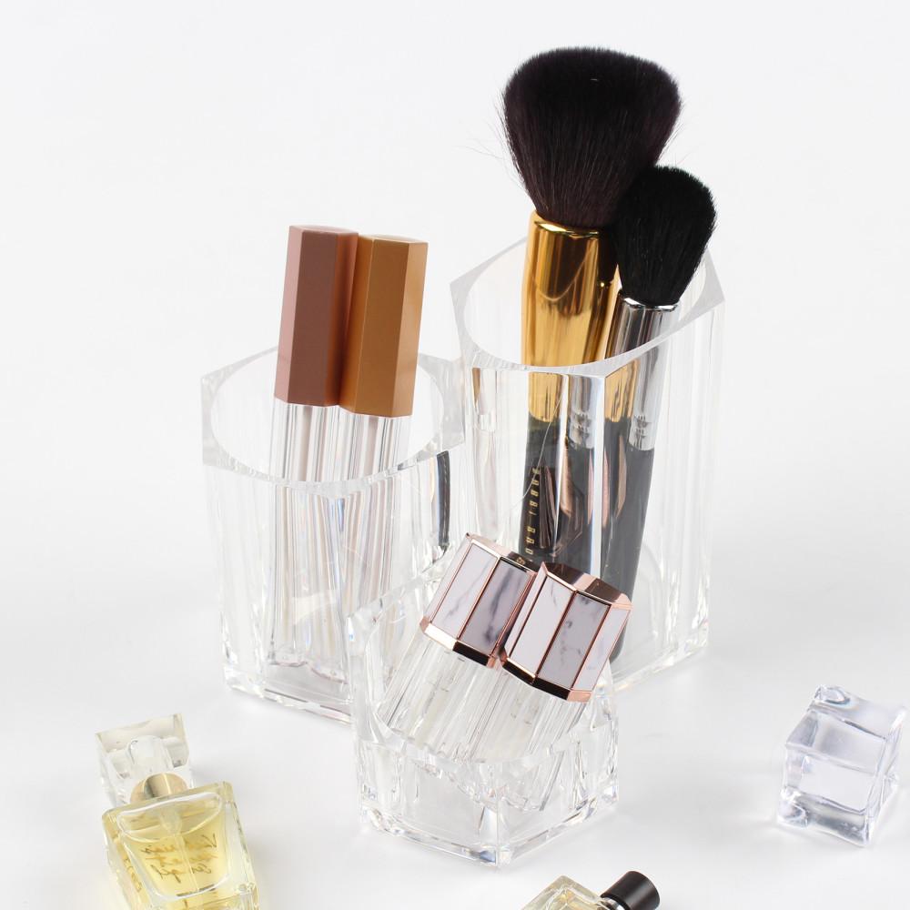 메이크업 브러쉬 화장품 투명 수납 다용도 정리함