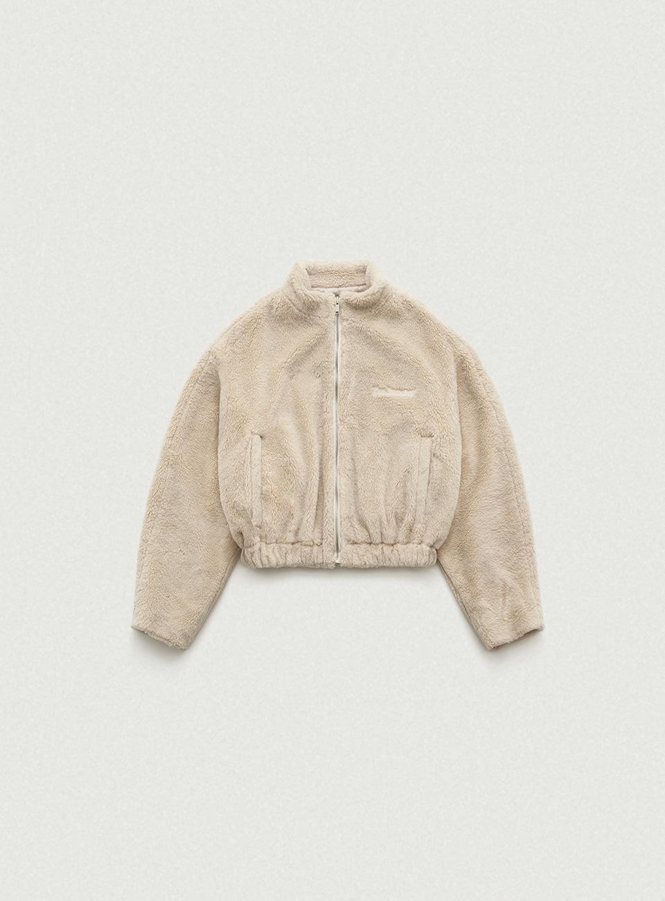 Cream Cropped Eco-Shearling Jacket [11월 중순 순차 배송]