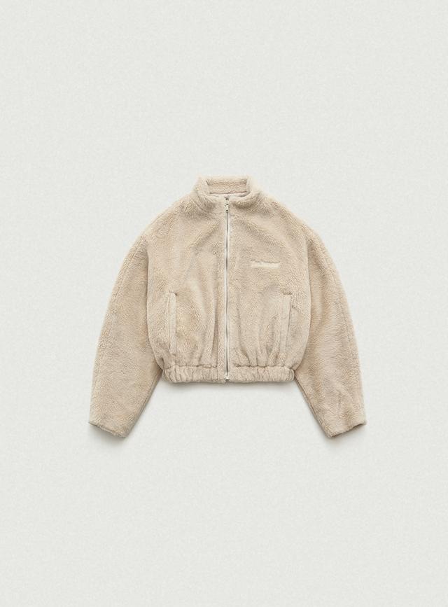 Cream Cropped Eco-Shearling Jacket [11월 중순 순차 배송]